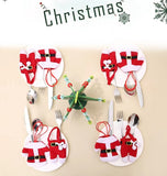AKIS HOME Ensemble de couteaux et fourchettes de Noël (4 pièces)