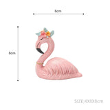 AKIS HOME Harz Autoverzierung 3teiliges Set Rosa Flamingos