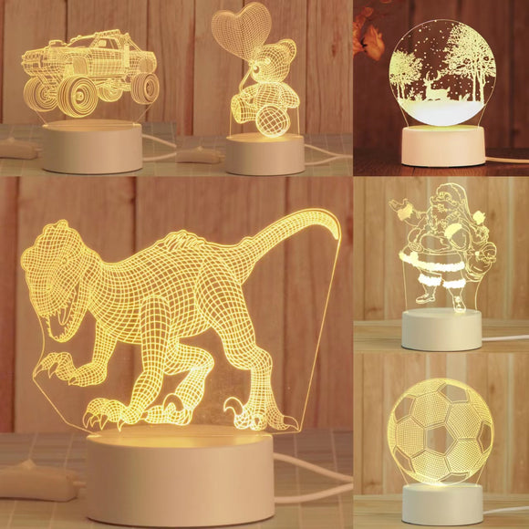 AKIS HOME lampe 3D pour enfants veilleuse cadeau lampe de table décoration de fête