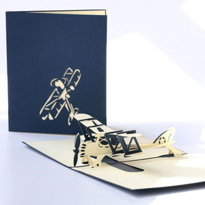 AKIS HOME 3D Greeting Card Aircraft