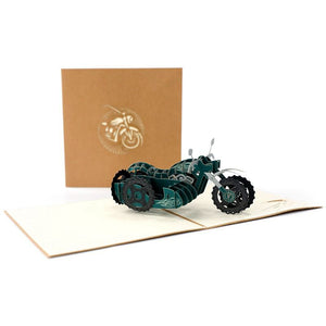 AKIS HOME 3D Greeting Card Motorbike