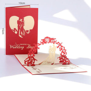 AKIS HOME 3D Wedding Greeting Card