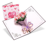 AKIS HOME Carte de Voeux 3D Bouquet Fête des Mères