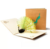 AKIS HOME 3D Greeting Card Peacock