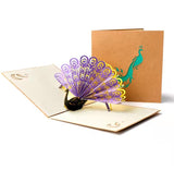 AKIS HOME 3D Greeting Card Peacock