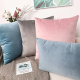 AKIS HOME Pack of 2 cushion covers velvet 45x45 cushion cover sofa cushion decoration single colour