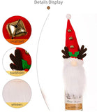 AKIS HOME 2PS Christmas Christmas Tree Bottle Bags Santa Hat Holiday Dining Table Decor