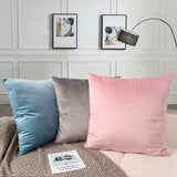 AKIS HOME Lot de 2 housses de coussin velours 45x45 housse de coussin canapé coussin décoration uni