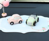 AKIS HOME Resin Car Ornament 3 Piece Set Pink Blue Car