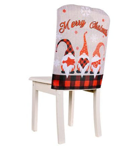 AKIS HOME Christmas Decorations Chair Covers, Set of 4 Chair Covers Decoration for Christmas Holiday Festive Wedding Santa Claus Pattern