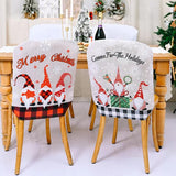 AKIS HOME Christmas Decorations Chair Covers, Set of 4 Chair Covers Decoration for Christmas Holiday Festive Wedding Santa Claus Pattern