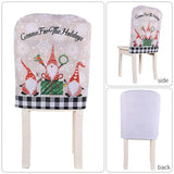 AKIS HOME Christmas Decorations Chair Covers, Set of 4 Chair Covers Decoration for Christmas Holiday Festive Wedding Santa Claus Pattern