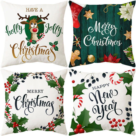 AKIS HOME Christmas Pillow Set 45 x 45 cm 4PCs Green