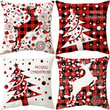 AKIS HOME Christmas Pillow Set 45 x 45 cm 4pcs Red