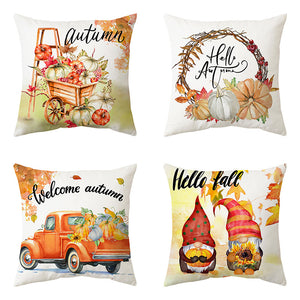 AKIS HOME Pillowcase 4pc Set 45 x 45 cm Pumpkin