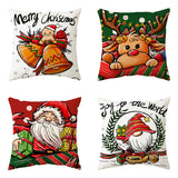 AKIS HOME housse de coussin 45x45cm Lot de 4 coussins de Noël