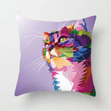 AKIS HOME cushion cover 4-piece set 45 x 45 cm Colorful cat