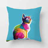 AKIS HOME cushion cover 4-piece set 45 x 45 cm Colorful cat