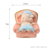 AKIS HOME Resin Car Decoration 3-Piece Set Cute Pig