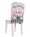 AKIS HOME Christmas Decorations Chair Covers, Set of 4 Chair Covers Decoration for Christmas Holiday Festive Wedding Santa Claus Pattern