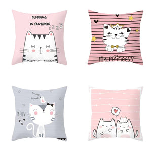 AKIS HOME Pillowcase 4-piece set 45 x 45 cm Anime cat