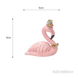 AKIS HOME Harz Autoverzierung 3teiliges Set Rosa Flamingos