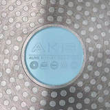 AKIS - LE MACARON Küchenset aus Aluminiumguss 2tlg. Topf Ø20+Pfanne Ø28 Blau Reines Kochen Antihaft-Pfanne innen Aluminiumlegierung langlebiges 2-teiliges Pfannenset