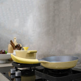 AKIS - LE MACARON cast aluminum kitchen set 2 pcs. Pot Ø20+pan Ø24 Yellow