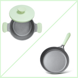 AKIS - LE MACARON cast aluminum kitchen set 2 pcs. Pot Ø20+pan Ø24 Green