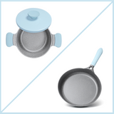 AKIS - LE MACARON set de cuisine en fonte d'aluminium 2 pcs. Casserole Ø20+casserole Ø28 Bleu