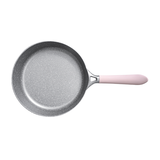 AKIS - LE MACARON Pfanne aus Aluminiumguss Rosa Ø24 24cm Langer Griff Antihaftpfanne Aluminiumlegierung Punkt Innenbratpfanne Bratpfanne Bratpfanne Geschirr nagel neu 24 pfanne