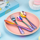 AKIS children's cutlery 4-piece set in bright colors