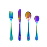 AKIS children's cutlery 4-piece set in bright colors