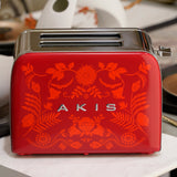 AKIS HOME La Fête Design Toaster, vintage rot