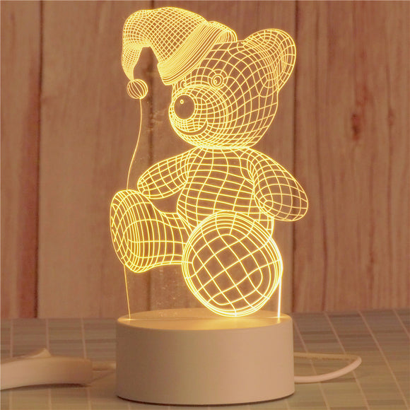 AKIS HOME lampe 3D pour enfants veilleuse cadeau lampe de table décoration de fête