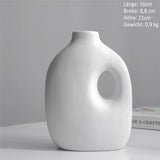 AKIS HOME ceramic decorative vase, donut vase for pampas grass