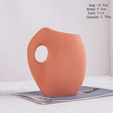 AKIS HOME ceramic decorative vase, donut vase for pampas grass