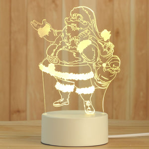 AKIS HOME 3D Lampe für Kinder Nachtlicht Geschenk Tischlampe Party Deko Weihnachtsmann